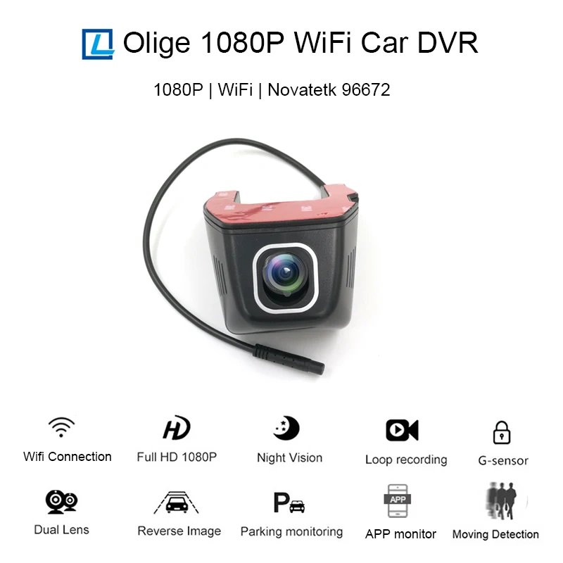    ķ,  ڵ DVR,  HD, 1080P 170 , G-  , Novatek 96672 Ĩ