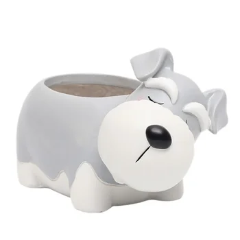 

Creative Cartoon Dogs Flower Vase Puppy Resin Planter for Succulents Cute Corgi Mini Flower Pot Desktop Pot Garden Bonsai for Ho