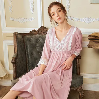 

Half Sleeve Nightwear Nightdress Spring Autumn New Sleepwear Nightgown Women Home Dressing Gown Intimate Lingerie Homewear