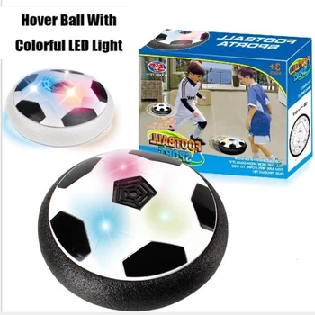 

Kids Air Power Soccer Training Equipment LED Light Flashing Toy Football Disc Gliding Multi-surface Hovering Futbol Game Prop