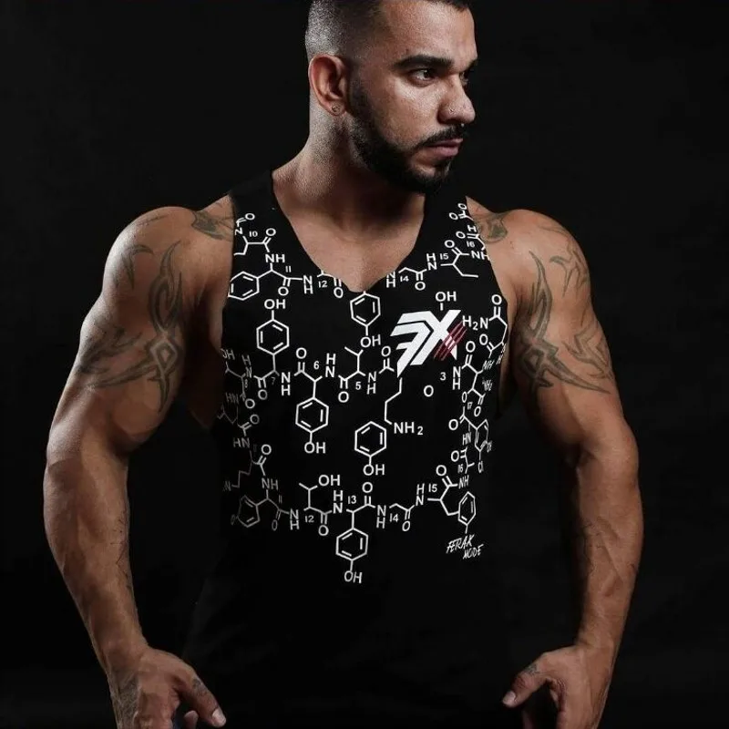 Бренд мужской s жилет Летний Хлопок Slim Fit Мужская майка, одежда Бодибилдинг майка Мужская s фитнес топы тройники