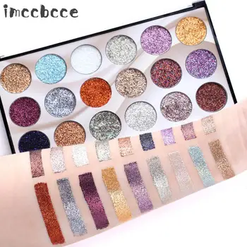 

Professional Makeup Eyeshadow Pallete 18 Color Shimmer Pigment Eye Shadow Palette Waterproof Sequin Glitter Eyes Makeup Cosmetic