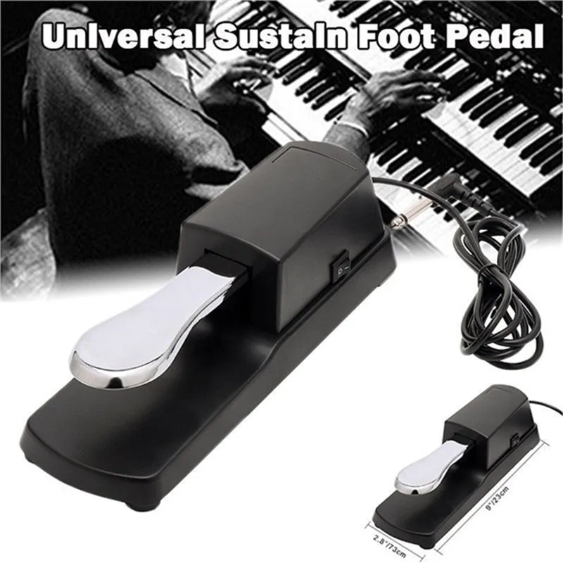 

Universal Piano Keyboards Sustain Foot Pedal Damper Pedal 6.5mm Plug for Electronic Keyboards Professional Accessories