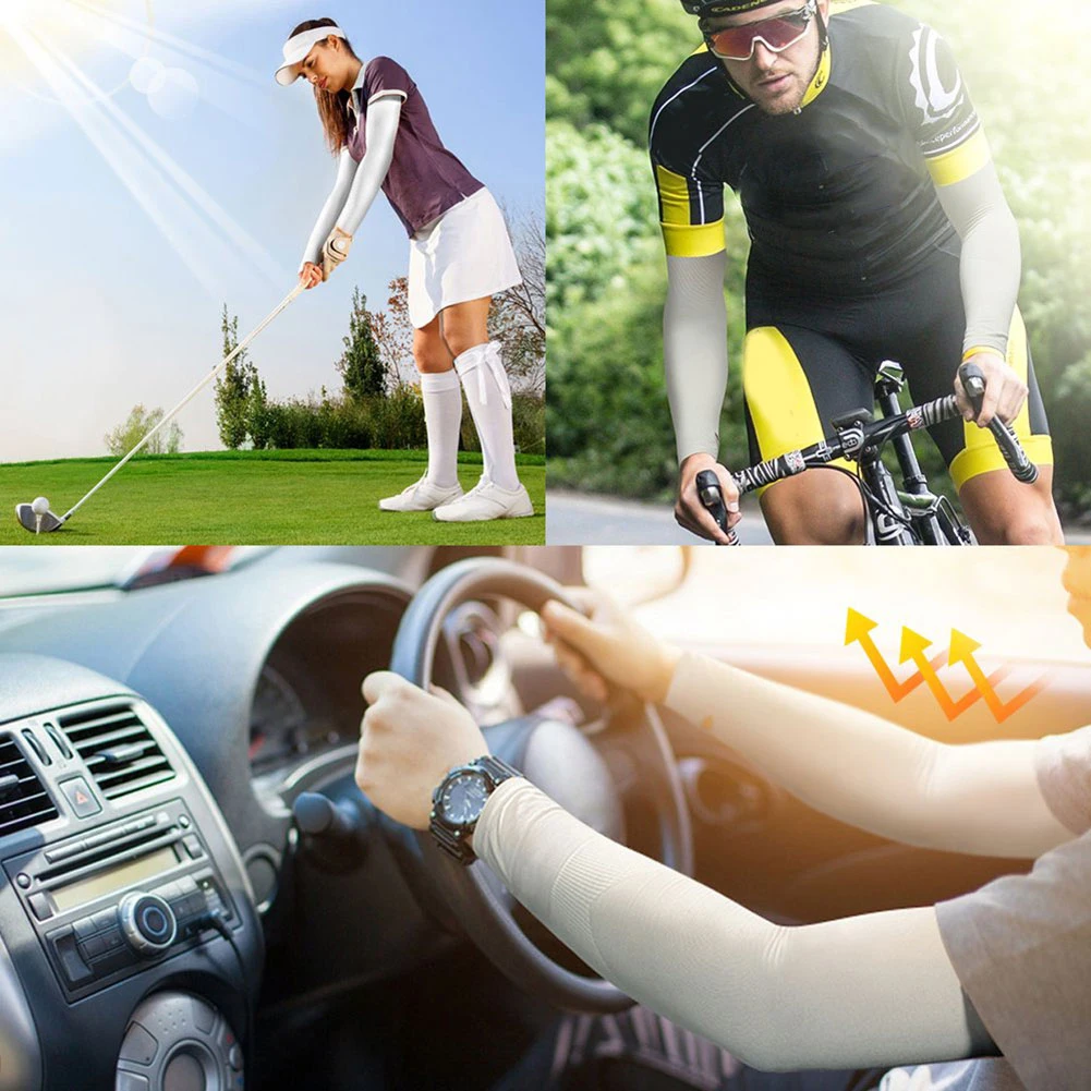 3 Pairs Arm Sleeves Warmers Sports Sleeve Sun UV Protection Hand Cover Running Fishing Cycling Ski Breathable Sunscreen Bands