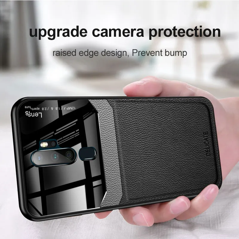 Кожаный чехол KEYSION для OPPO A9 A5 2020 A11X Reno 4 3 Pro Ace Reno2 Z A91 A52 A92S Противоударная задняя