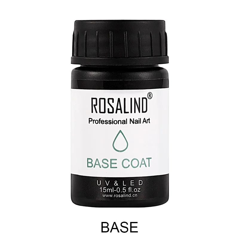 

ROSALIND Nail Art 15ml Base Coat High quality primer for Nails Soak-off UV Nail design Vernis Semi Permanent Protect Manicure