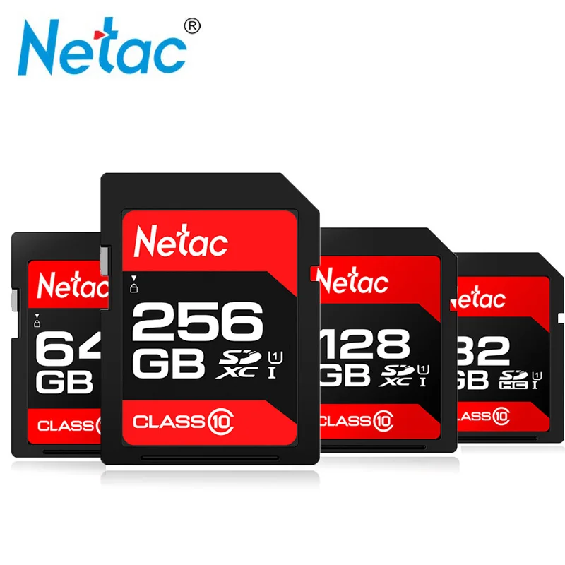 Netac camera SD Card 32GB SDHC/SDXC Original Memory Card 64GB Class 10 U1 flash card 16GB 128 gb For Camera & DV & Laptop kart