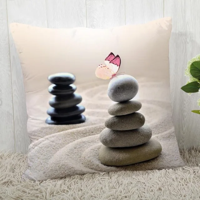 Zen Stone чехол для подушки цветок орхидеи квадратный Рождественский Чехол на подушку на молнии чехол для подушки украшение дома 45*45 см(одна сторона