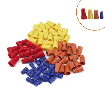 

70Pcs Electrical Wire Twist Connectors Nut Terminals Cap Nut Rotating Set