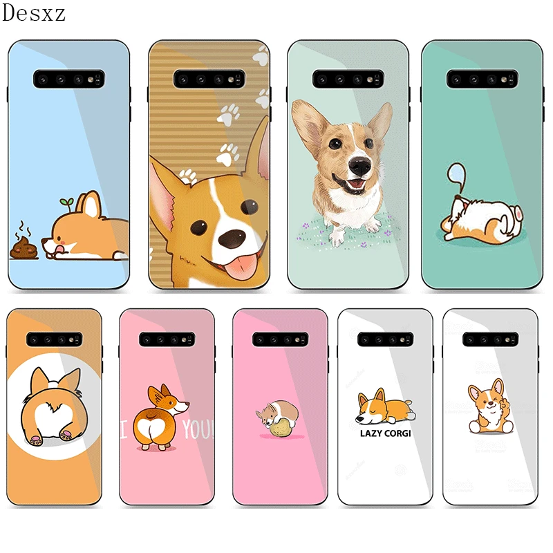 Phone Case Glass for Samsung A40 A50 A10 A20 A30 A60 A70 S10 S7 Edge S8 S9 Note 8 9 10 Plus Cover Sample Pictures Cute |