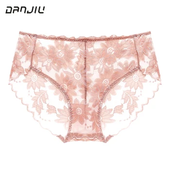

Sexy Lace Underwear Hazy Style Breathable Women Panties Seamless Middle Waist Thin Cotton Crotch Female Bacteriostatic Breifs