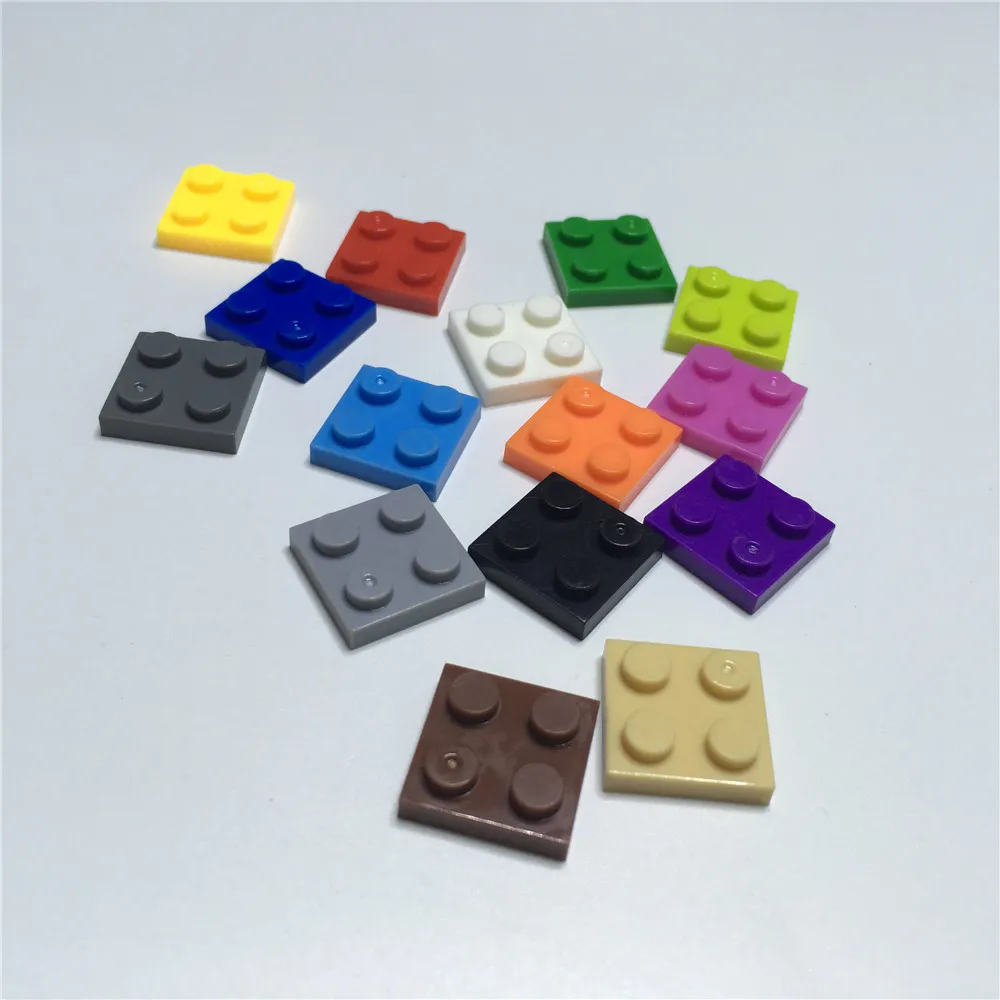 100 г/пакет 2X2 отверстия низкий кирпич чип маленькие частицы головоломки diy пиксель Рисование блоки детские игрушки