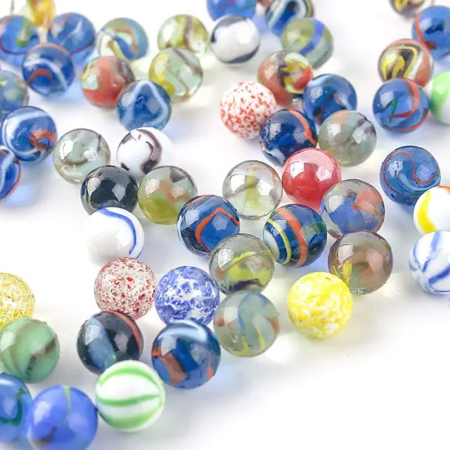 60PCS Colorful Glass Marbles 16MM Marbles Bulk for Kids Marble Games Toys DIY and Home Decoration 2