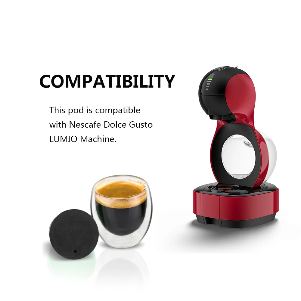 For Nescafe Dolce Gusto Lumio Machine Refillable Coffee Capsule Pods Dripper Stainless Steel Reusable Coffee Filters