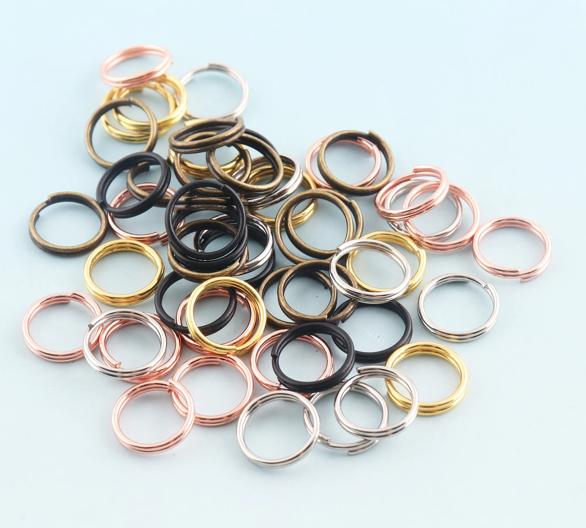 100pcs 8mm Gold Open Jump Rings Split Ring Split Open Jump Rings