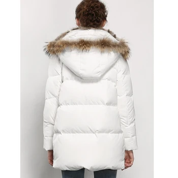 

Jacket Winter European Fashion Women Down Luxury Faux Rabbit Fur Filling Ultra Warm Plus Size XXL Woman Coat Slim XC022