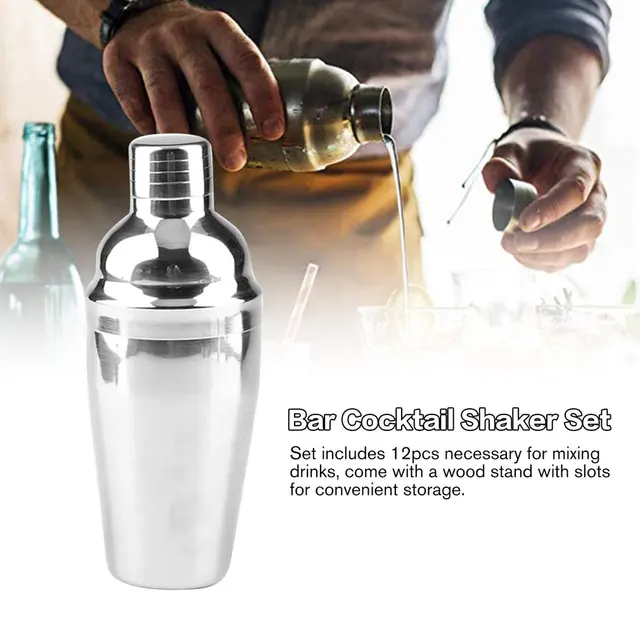 600ml/800ml Cocktail Shaker Drawing Process Clean Easily Mixing Cup  Anti-rust Stainless Steel Insulated Manual Cocktail Mixer - AliExpress