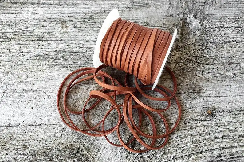 8 ярдов кожа Кружева оленьей кожи шнур кожаный поставка, 1/" Deerskin мягкой кожи кружева по двору, для ожерелья, Кисточки Из Бисера - Цвет: tan