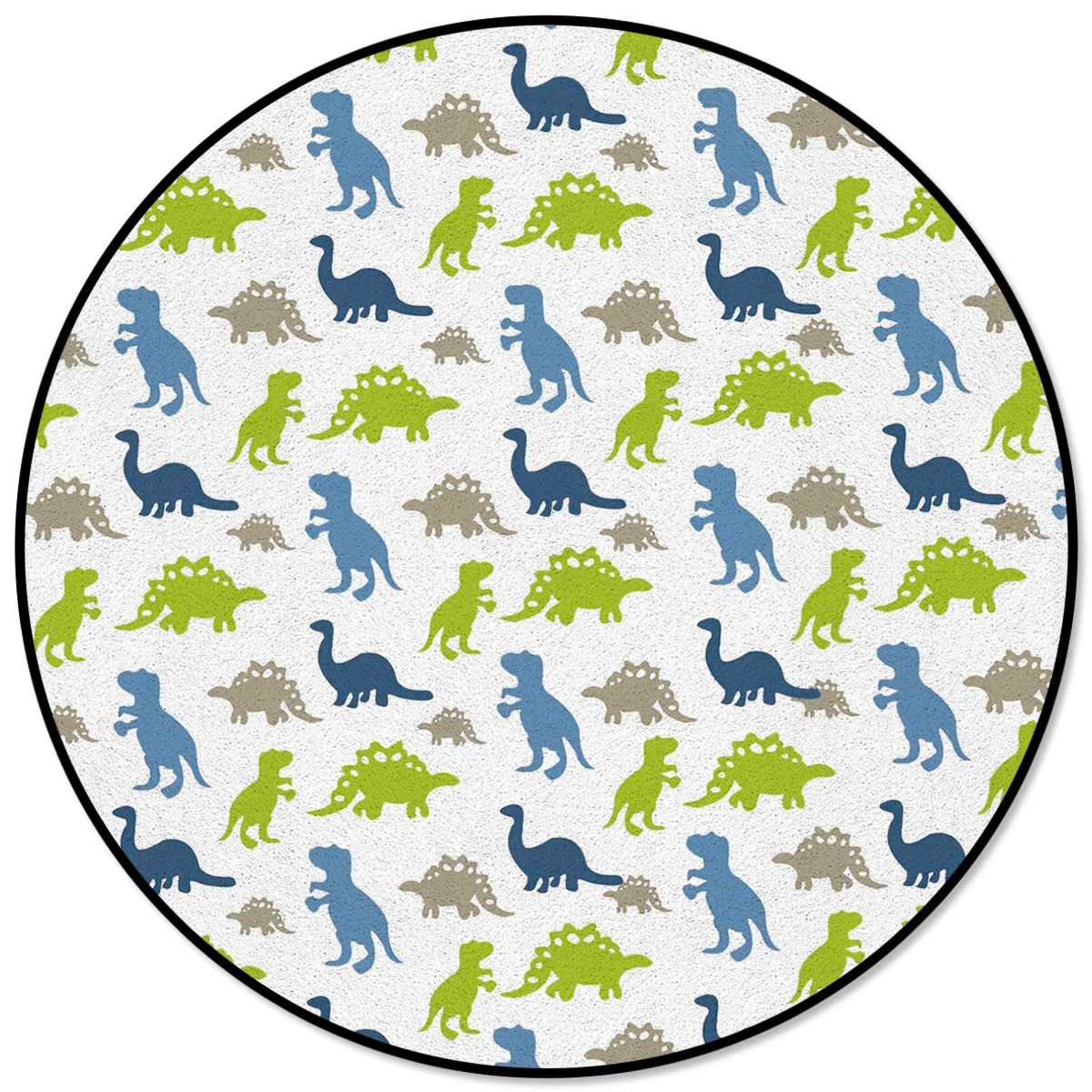 Круглый ковер с рисунком динозавра для гостиной, декоративные коврики для детской комнаты, коврики для спальни, современные коврики