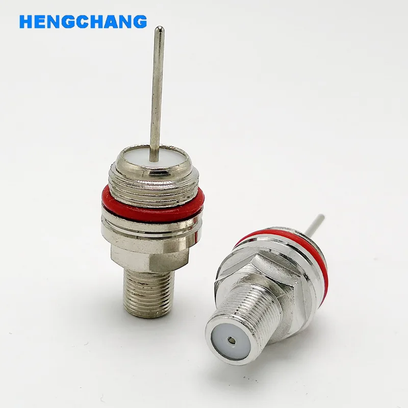 F type Female connector PCB Mount Straight F type connector Panel