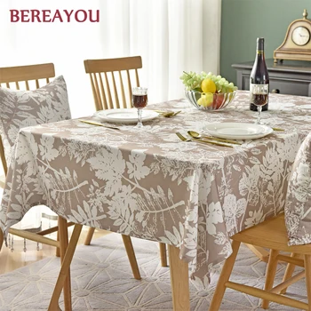 

Leaves Table Cloths Waterproof Tablecloth Christmas Dining Table Cover Coffee Tea Table Cloth White manteles de mesa rectangular