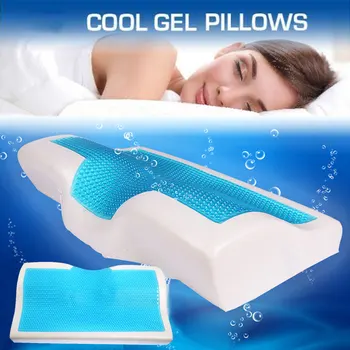 

1 Pcs Memory Foam Gel Pillow Summer Ice-cool Soft Orthopedic Anti-snore Neck Sleep Cervical Care Slow Rebound For Home Beddings
