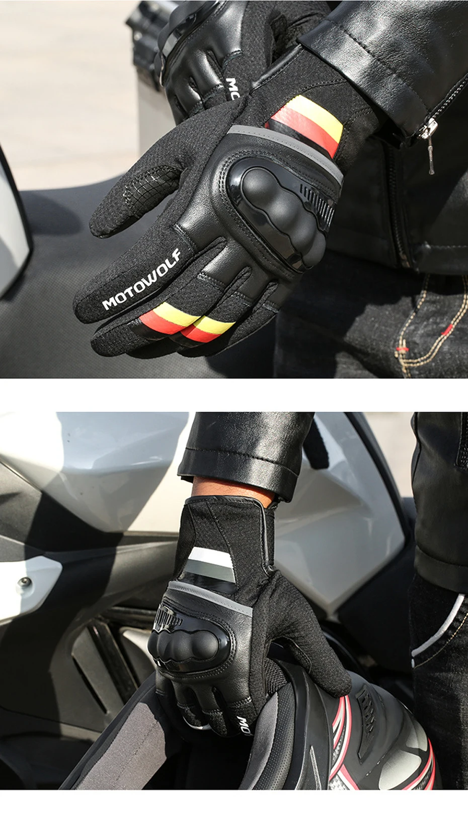 Мотоцикл motowolf перчатки Безопасность удобные Экстремальные виды спорта Защита дышащий мотоцикл Мотокросс открытый Гонки вождения перчатки
