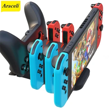 

6 in 1 Charging Dock For Nintendo Switch Joy-con Pro Controller Stand Charger For N-Switch NS Joycon Charger For Nintend Switch