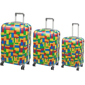 

Set de 3 maletas rígidas equipaje de mano cabina 4 ruedas giratoria 360 maleta tipo lego