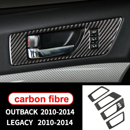 Inner handle panel Для subaru outback Legacy B4 аксессуары LHD RHD 2010-2013 автомобильный Стайлинг углеродное волокно рулевое колесо Шестерня панели внутренние наклейки - Название цвета: Inner handle panel