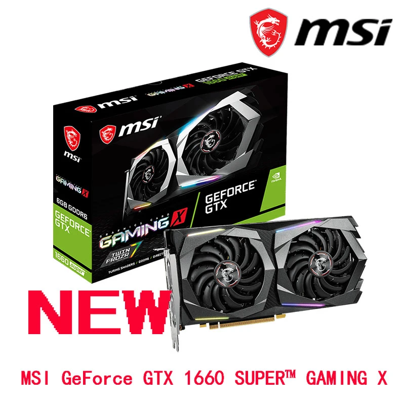 NEW MSI GeForce GTX 1660 SUPER GAMING X VENTUS XS C 1660S 12nm 6G GDDR6 192bit  DP Support AMD Intel Desktop CPU Motherboar good pc graphics card