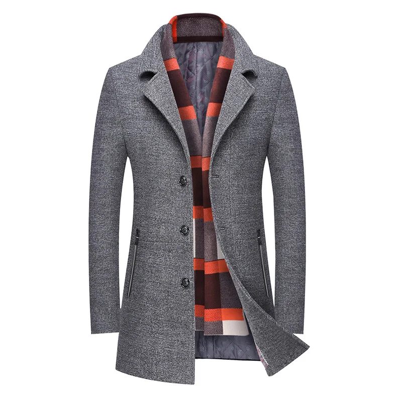 Coat Men Solid Winter Wool Jacket Men Casual Long Overcoat Men Gray Brown Jacket Men M-4XL Men's Coats Streetwear Men's Jacket Coat Men Solid Winter Wool Jacket Men Casual Long Overcoat Men Gray Brown Jacket Men M-4XL Men's Coats Streetwear Men's Jacket