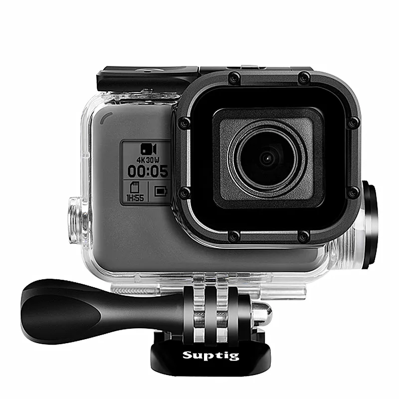 Gopro hero 5 6 7用の防水ケース,オートバイ充電ケーブル用の 