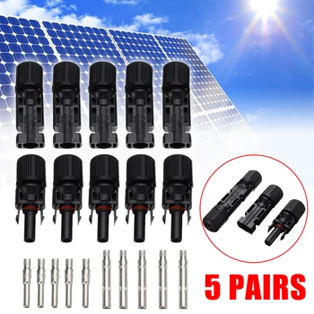 

1 Kit 30A DC 1000V Waterproof Resistance Of Extra High Solar Panel Insulator Connectors Solar Panel System 5 Pairs