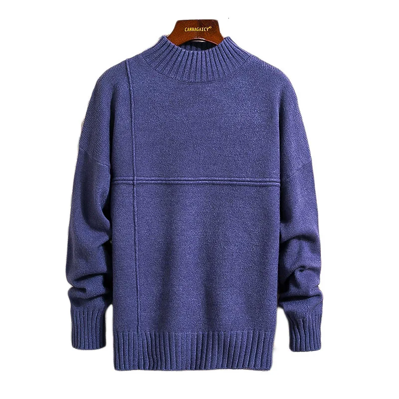 UYUK2019 Autumn And Winter New Self-cultivation Wild Casual Korean Version Of The Semi-high Collar Men's Solid Color Sweaters UYUK2019 Autumn And Winter New Self-cultivation Wild Casual Korean Version Of The Semi-high Collar Men's Solid Color Sweaters