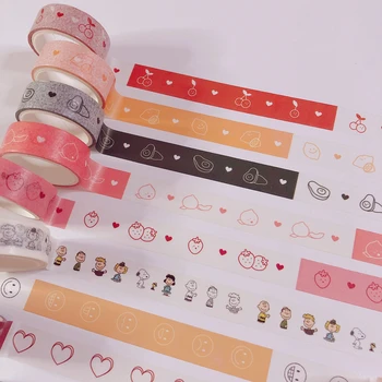 

Kawaii Korean INS Lovely Girl Heart Avocado Masking Washi Tape DIY Scrapbooking Diary Decoration Stationery Adhesive Tape
