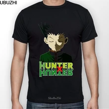 Хлопковая модная повседневная Уличная футболка с изображением лица HXH Hunter X Hunter, футболка унисекс, футболка, футболка с героями мультфильмов, Мужская футболка