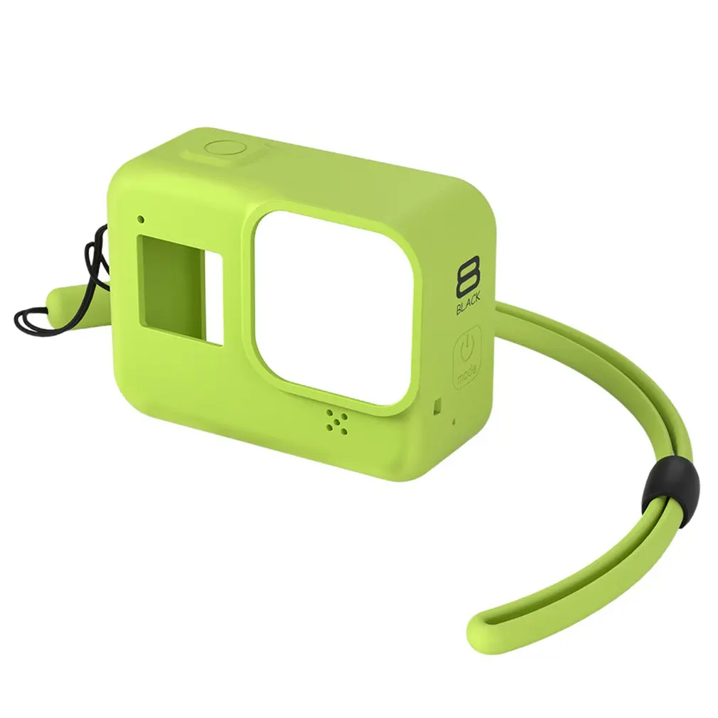 Мягкий силиконовый чехол для Gopro Hero 8, черный чехол, защитный чехол для Gopro 8, аксессуары для экшн-камеры - Цвет: Зеленый цвет