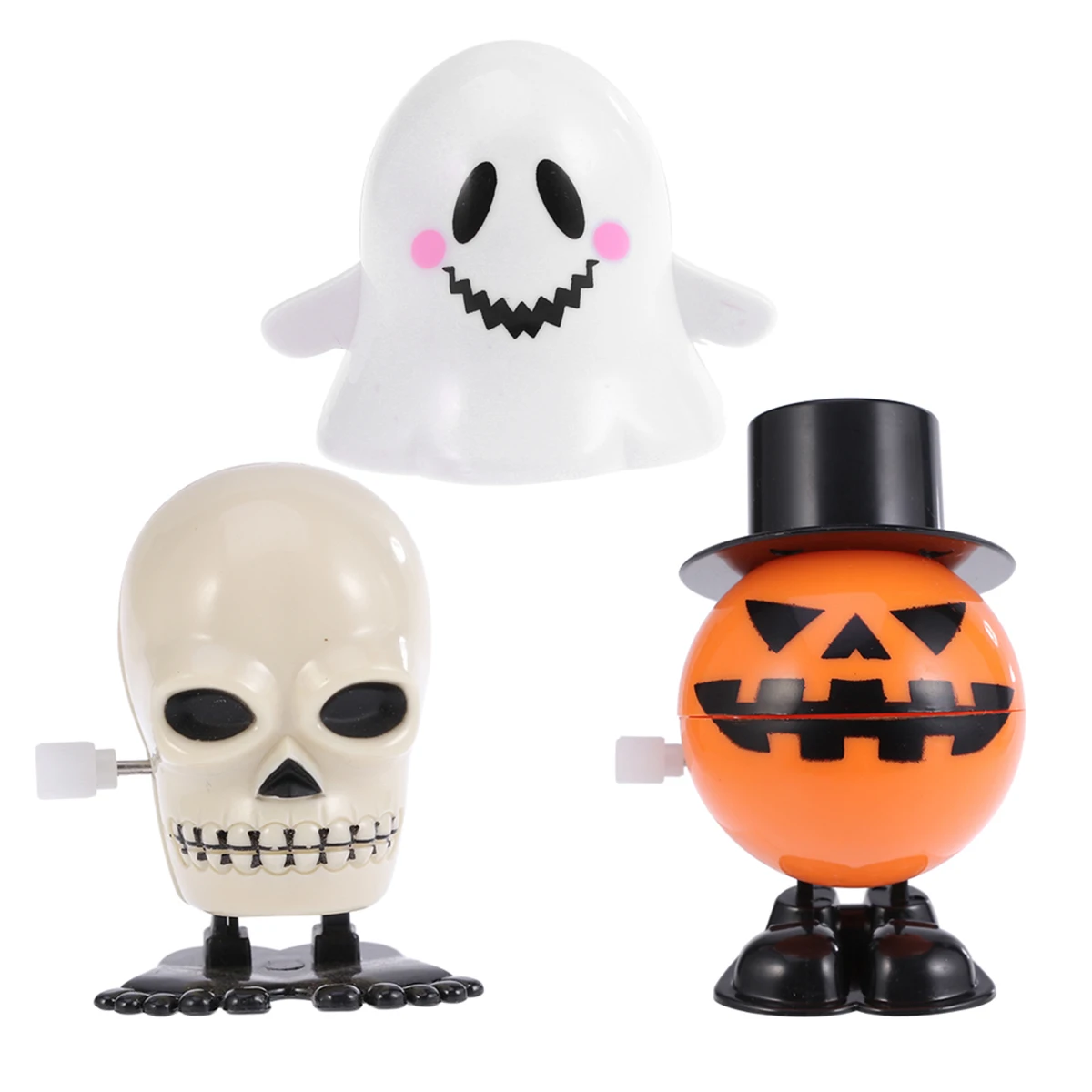 

3pcs Wind up Toys Plastic Puzzle Bouncy Toy Spring Doll Wind up Toys Halloween Toy for Festival