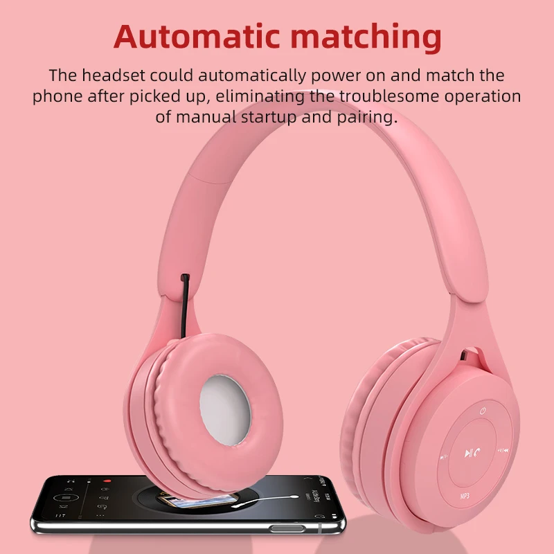 Kids Gaming Wireless Bluetooth 5 0 Headphone With Mic Hifi Stereo Music Child Headset Study Boy Earphone With Audio Cable For PC