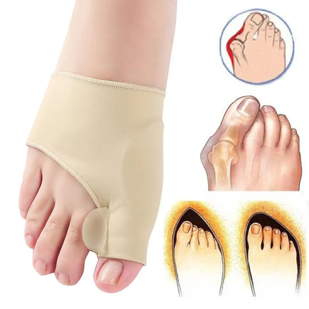 1Pair Comfortable Soft Bunion Protector Toe Straightener Corrector Thumb Valgus Adjuster Hallux Feet Care Separator Toe Sil E3V7