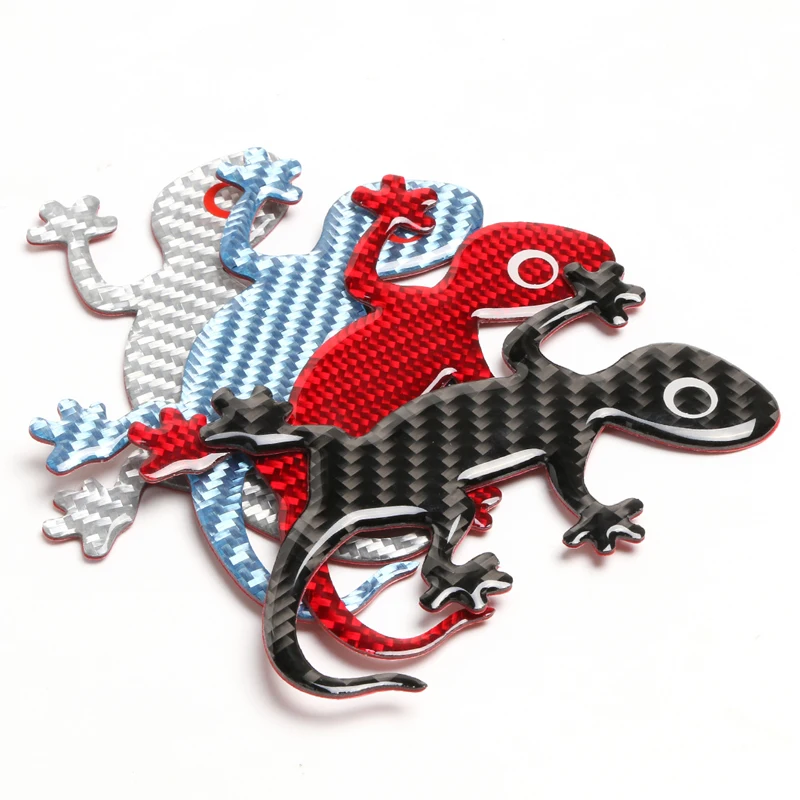 3D Gecko Ящерица наклейка из углеродного волокна автомобиля задний багажник эмблема