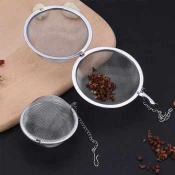 

1pc Stainless Steel Tea Infuser Sphere Locking Spice Tea Ball Strainer Mesh Infuser Tea Filter Strainers Reusable Kitchen Tools