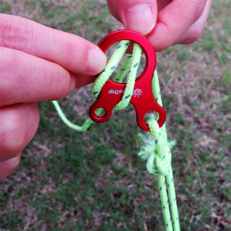 

Carabiner Outdoor 3 Hole Quick Rope Knot Tool Tent Adjustment Buckle Snail Wind Rope Buckle Anti-slip Tightening EDC Hook TXTB1