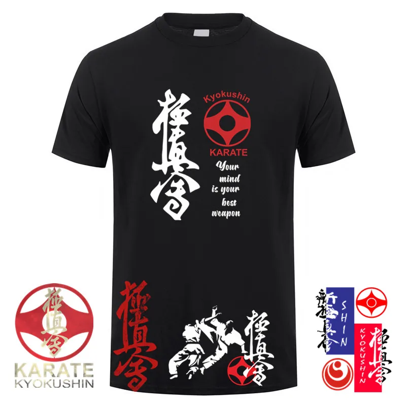 værdi Mold Bliv ved Karate Kyokushinkai T-shirts | Kyokushin Karate T-shirts | Karate Cotton  Men's Shirt - T-shirts - Aliexpress