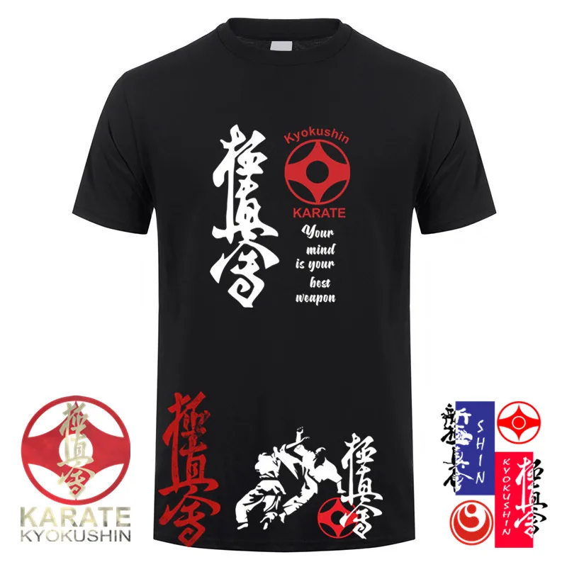 Kyokushin Karate Masutatsu Oyama японская Футболка мужская хлопковая с коротким рукавом Kyokushinkai