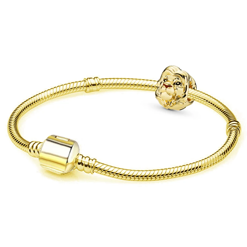 SEIALOY Простые Модные серебристые золотые Мультяшные бусины с животными браслеты с подвесками для женщин мужчин пары прекрасный брелок браслет подарок