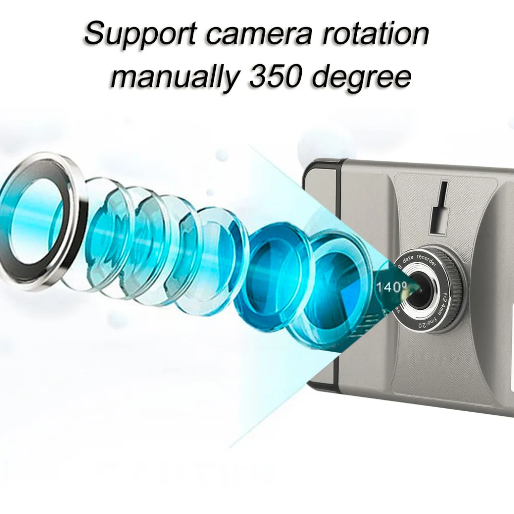 Автомобильный 800*480 пикселей gps-навигатор DVR заднего вида вручную вращение на 350 градусов Навигатор Автомобильный Стайлинг