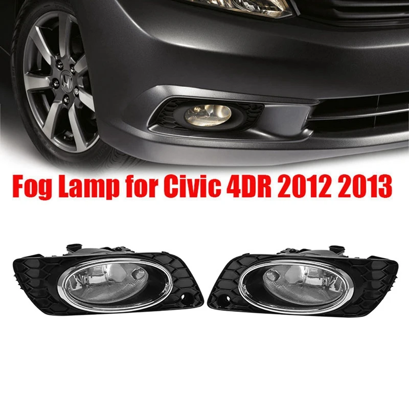 Car LED DRL Fog Lamps Light Clear Fog Lights with Harness for Honda