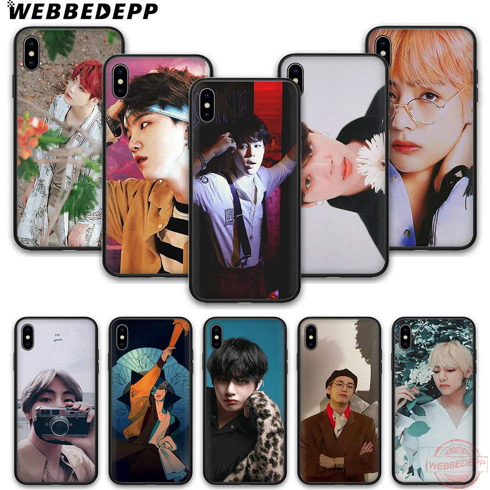 WEBBEDEPP Jimin Suga RM Мягкий силиконовый чехол для телефона из ТПУ iPhone 5 6 7 8 Plus X XS XR Max 11proMax |